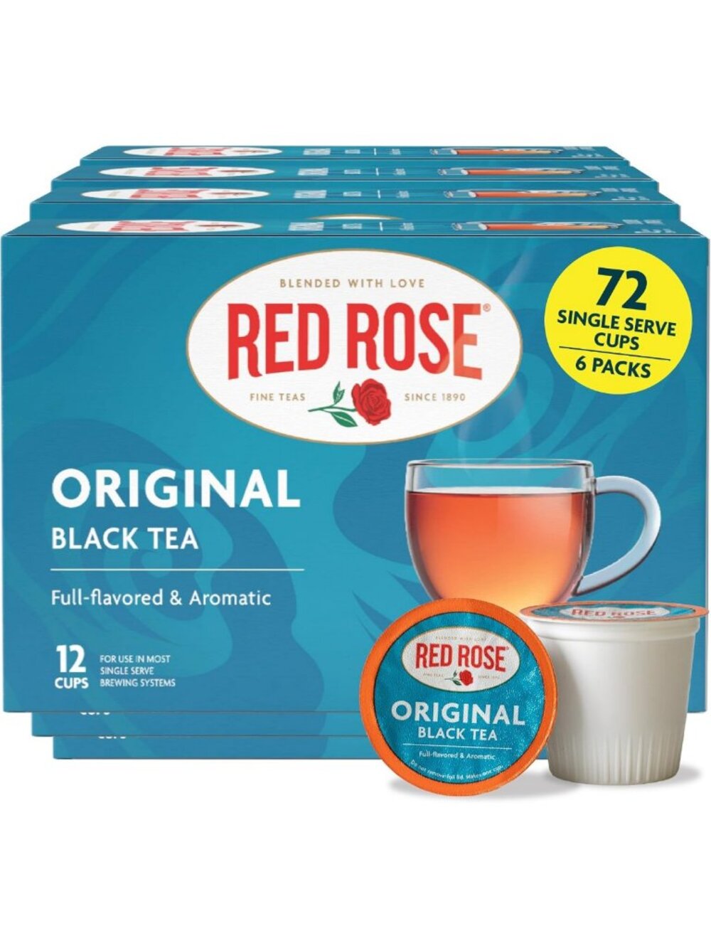 Strong Full Flavor Black Tea K-Cups, 12 Count - Perfect for Tea Lovers!